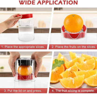 Orange Slicer,Lemon/Lime Slicer,Apple-Slicers,Potato French Fry Cutter,Veggie Chopper,Spam Slicers,Fruit Splitter Onion Cut,Strawberry Slicing Kitchen Gadgets for Fruit Vegetable,w/ 2 Slice