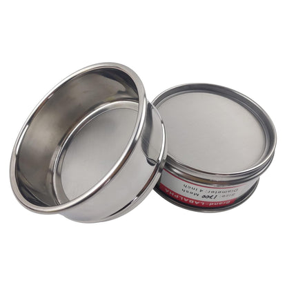 LABALPHA 70 Mesh Lab Sieves, Test Sieve #70 Mesh, 4'' Diameter, 304 Stainless Steel Wire Cloth (0.22mm)