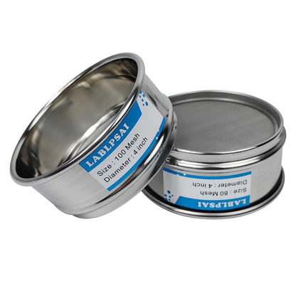 325 Mesh Lab Sieves 4" Diameter 304 Stainless Steel Wire Cloth Test Sieve for Industrial Laboratory Home