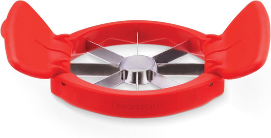 Dreamfarm Flapple Fold-Flat, Space-Saving Apple Corer & 8-Piece Apple Slicer - Red
