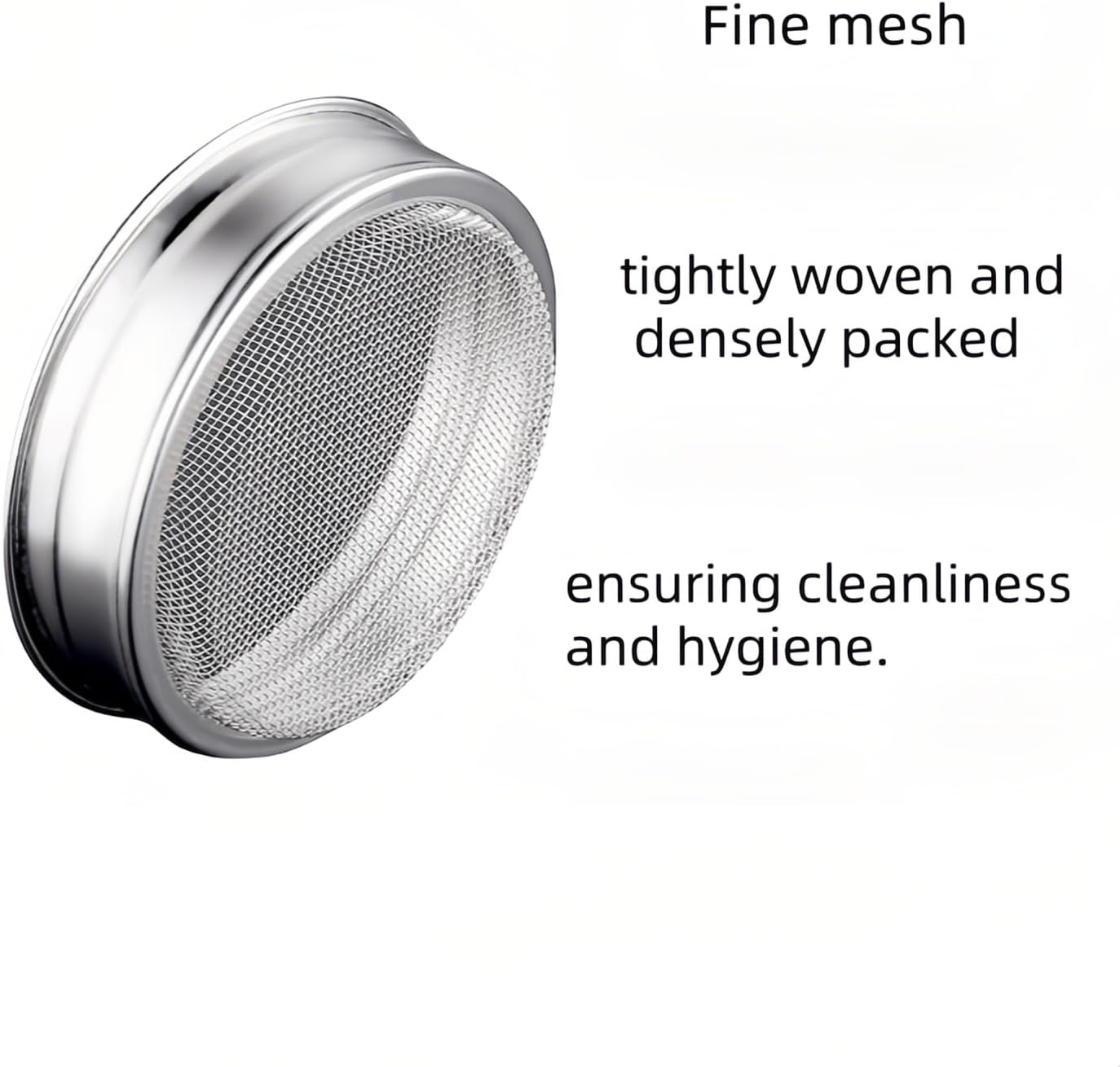 Stainless Steel Sifter with Lid - 80 Mesh Fine Sieve for Coffee Cocoa Matcha, 304 Food-Grade Powder Shaker, Baking Flour Sifter w/Ergonomic Handle, Dishwasher Safe Dry/Wet Ingredients Strainer (6.8oz)