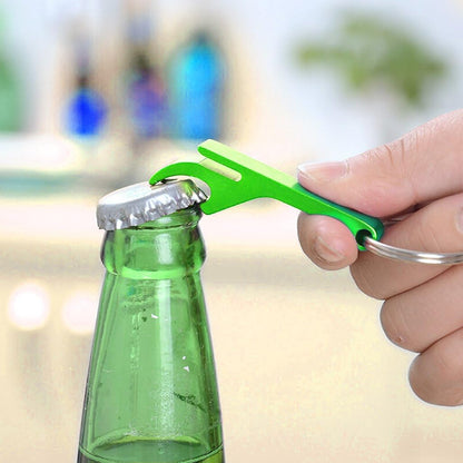 cnomg 16 pcs 8 Colored Metal Bottle Opener, Split Key Ring Chain Keychain Bulk Aluminum Pocket Claw Bar Soda Beverage Beer Bottle Opener