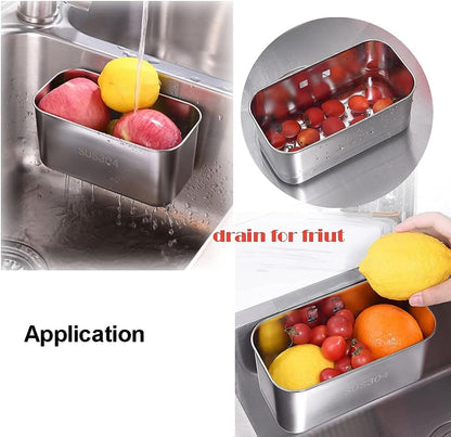 Multifunction Sink Strainer Kitchen Food Catcher Sink Strainer Basket for Filter Kitchen Waste and Wash Vegetables Fruits… (Black)