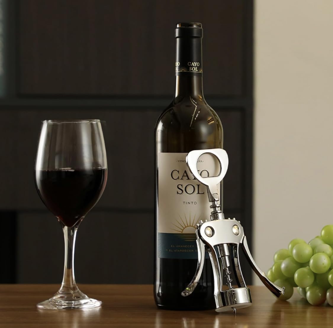 Corkscrew Wine Opener, Bottle Opener, Wing Corkscrew Heavy Duty, Chrome Plated, Silver, Sharp Wine Corkscrew with Ergonomic Non-Slip Wing Handle, pack of 2