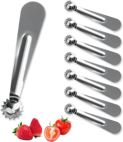 4 PCS Tomato Corer Strawberry Huller Tool,Strawberry Stem Remover,Stainless Steel Fruit Stem Remover for Tomato,Vegetable and Fruit Corers,Perfect for Kitchen