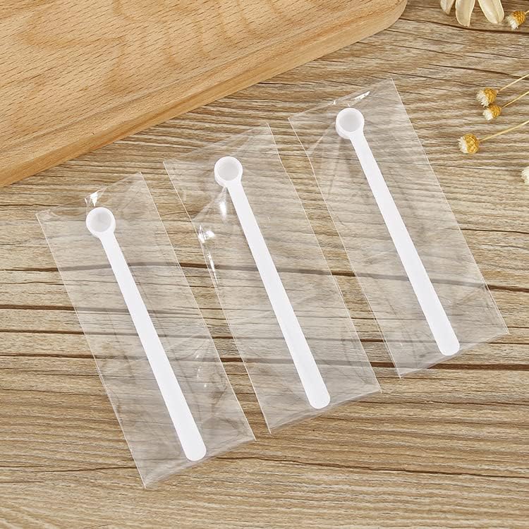 30 Pieces 250 Milligram Mini Measuring Spoons Micro 1/20 Teaspoon Micro Scoops Mini Scoops Measuring Spoons Tiny Scoops for Measuring Cosmetics Powders Seasoning, White