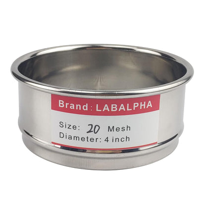 LABALPHA 70 Mesh Lab Sieves, Test Sieve #70 Mesh, 4'' Diameter, 304 Stainless Steel Wire Cloth (0.22mm)