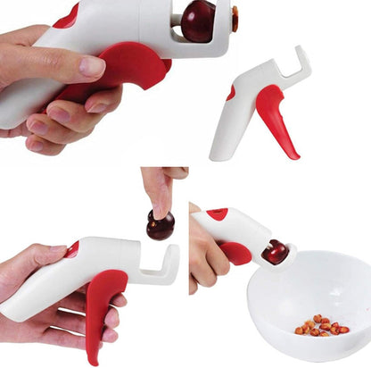 Cherry Pitter, Multi Handheld Cherry Core Remover, Olive Stone Remover, Ergonomic Cherry Seed Remover Hand Removing Tool, Easy to Use & Dishwasher for One Handed Manipulation
