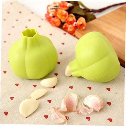 3pcs Silicone Garlic Peeler for Home Kitchen Multifunctional Easy-clean Garlic Skinner Tube Tool for Fresh Cloves Green