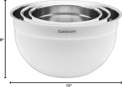Cuisinart Mixing Bowl Set, Stainless Steel, 3-Piece, CTG-00-SMB