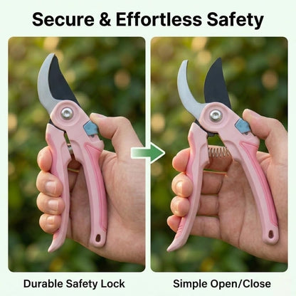 NEXON Garden Pruning Shears 2 Pack, 8" Bypass Hand Pruner & 6.25" Precision Garden Scissors, Professional Garden Clippers for Plants and Flowers