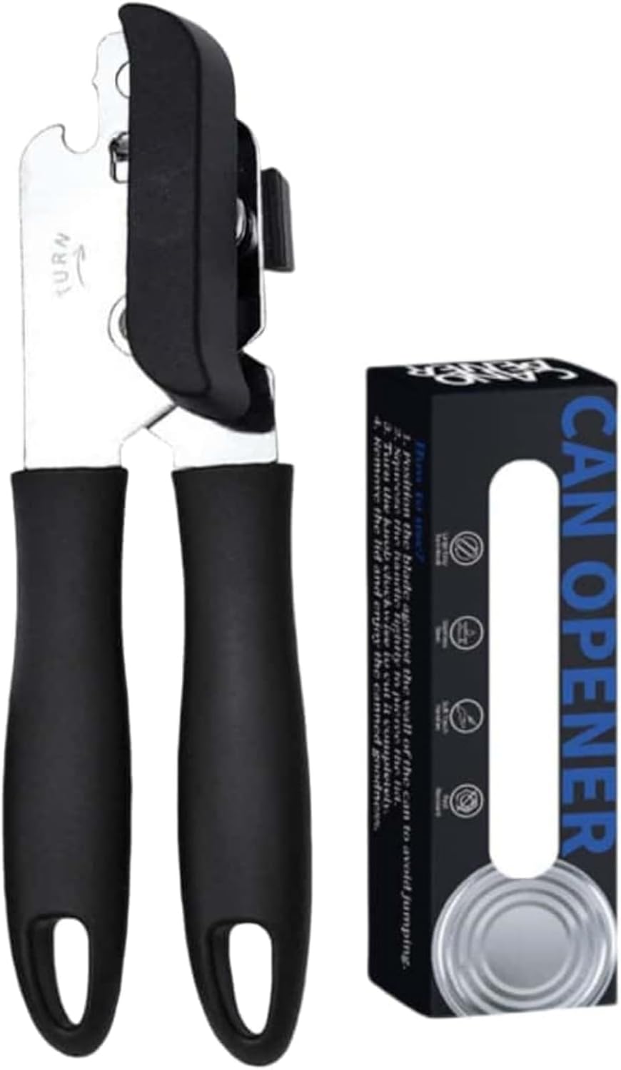 YZÉ Professional Can Opener - 304 Stainless Steel, Effortless Opener for Cans, Jars, Bottles, Commercial Heavy Duty for Kitchen, Camping, RV & Restaurant
