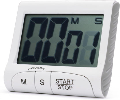 Large LCD Display Kitchen Timer -Magnetic Digital Timers,Loud Alarm,Memory and Fast Forward Function,Cooking Timers for Kitchen,Gym, Meeting, Classroom,Study,Work,Outdoor Activities(Black)