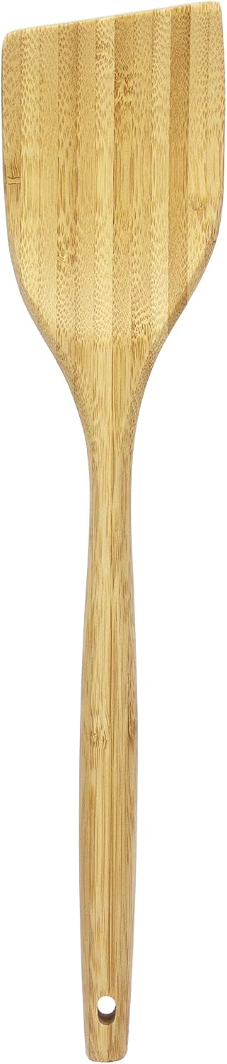 Totally Bamboo 14" Spaghetti Spoon – Natural Bamboo Pasta Server with Teeth | Eco-Friendly, Nonstick Safe, Durable Kitchen Utensil