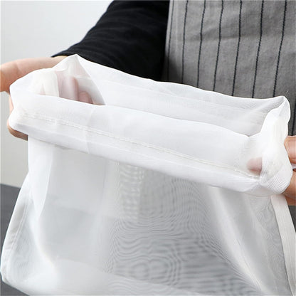 1Pc Nut Milk Cheese Bag Reusable Fine Mesh Cheesecloth Bags For Straining Almond Soy Milk Strainer For Cold Brew Coffee Tea Beer Juice Fine Filter Nylon Mesh Cheese Cloth, Colanders and Food Strainers