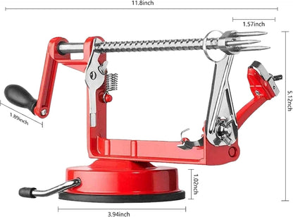 Apple Peeler Corer, Long lasting Chrome Cast Magnesium Alloy Apple Peeler Slicer Corer with Stainless Steel Blades and Powerful Suction Base for Apples and Potato(SpringGreen)