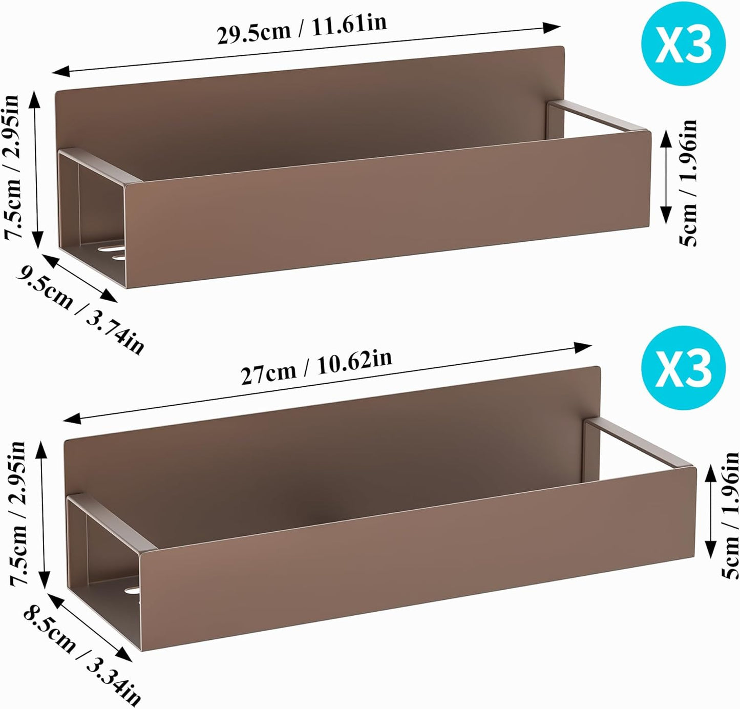 HuggieGems Metal 4 Pack Magnetic Spice Storage Rack Organizer for Refrigerator and Oven, Black Fridge Organizers and Storage, Metal