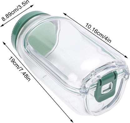 VBESTLIFE Salad Mason Jar Side Open, Shaker Salad Bottle Container Jars with Dressing Cup Compartment, Portable Glass Pods for Lunch Travel