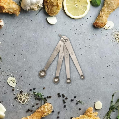 2PCS 1/32 Teaspoon(1/32tsp, Smidgen) Single Tiny Measuring Spoon, Small Individual Stainless Steel Measure Spoons Only