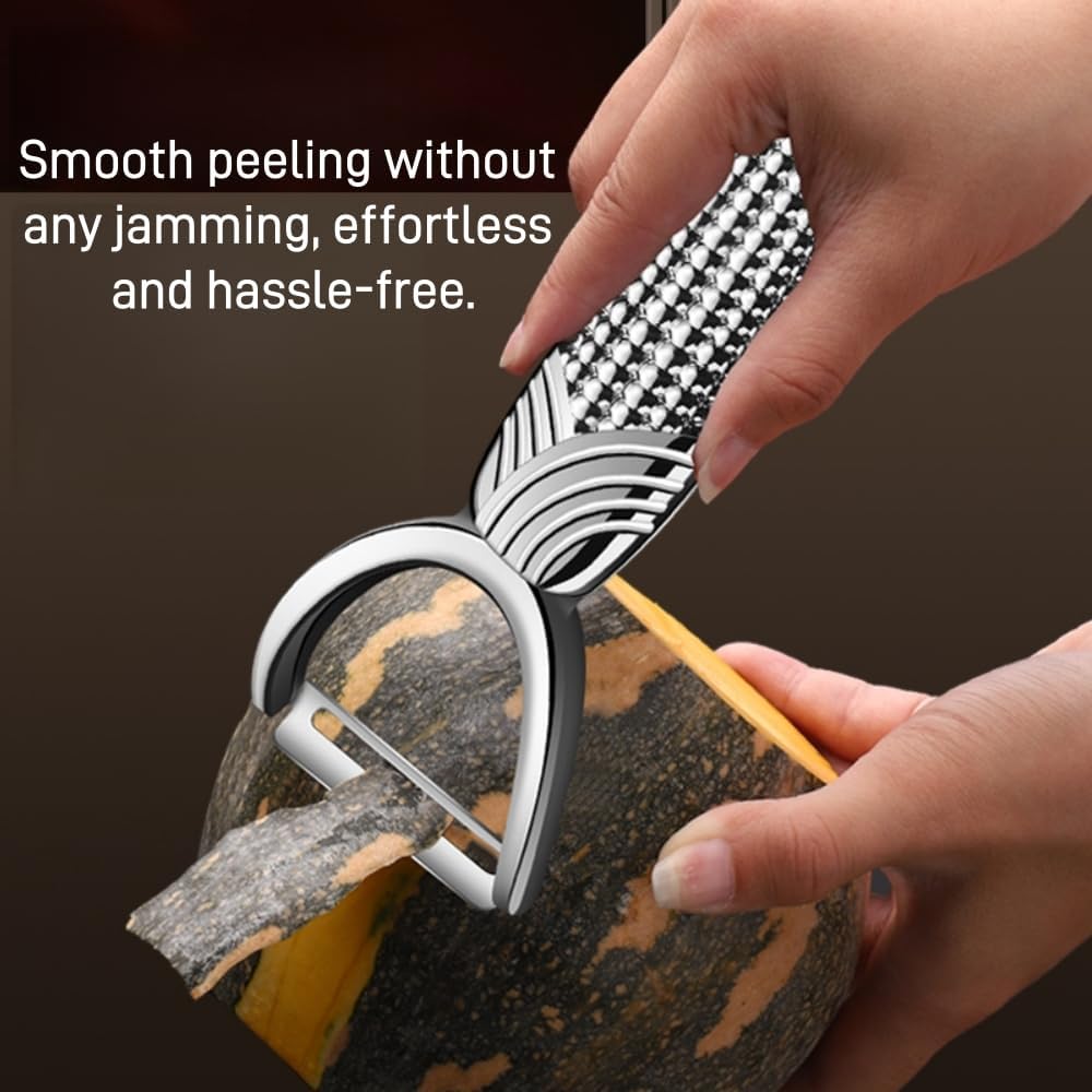 Vegetable Peeler For Kitchen Blade is Incredibly Sharp, Making Peeling Almost Effortless. Knife is Perfectly Balanced, Allowing you to Easily Slice Long, Beautiful Strips of Radish.