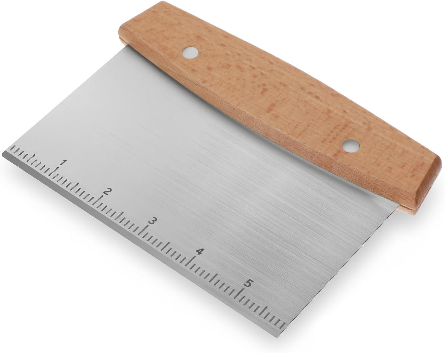 Bench Scraper Stainless Steel, Heavy Duty Bench Scrapper Kitchen & Dough Scraper Cutter, 8 Inch Multi-Purpose Kitchen Tool for Baking, Bread, Pizza and Counter Cleaning