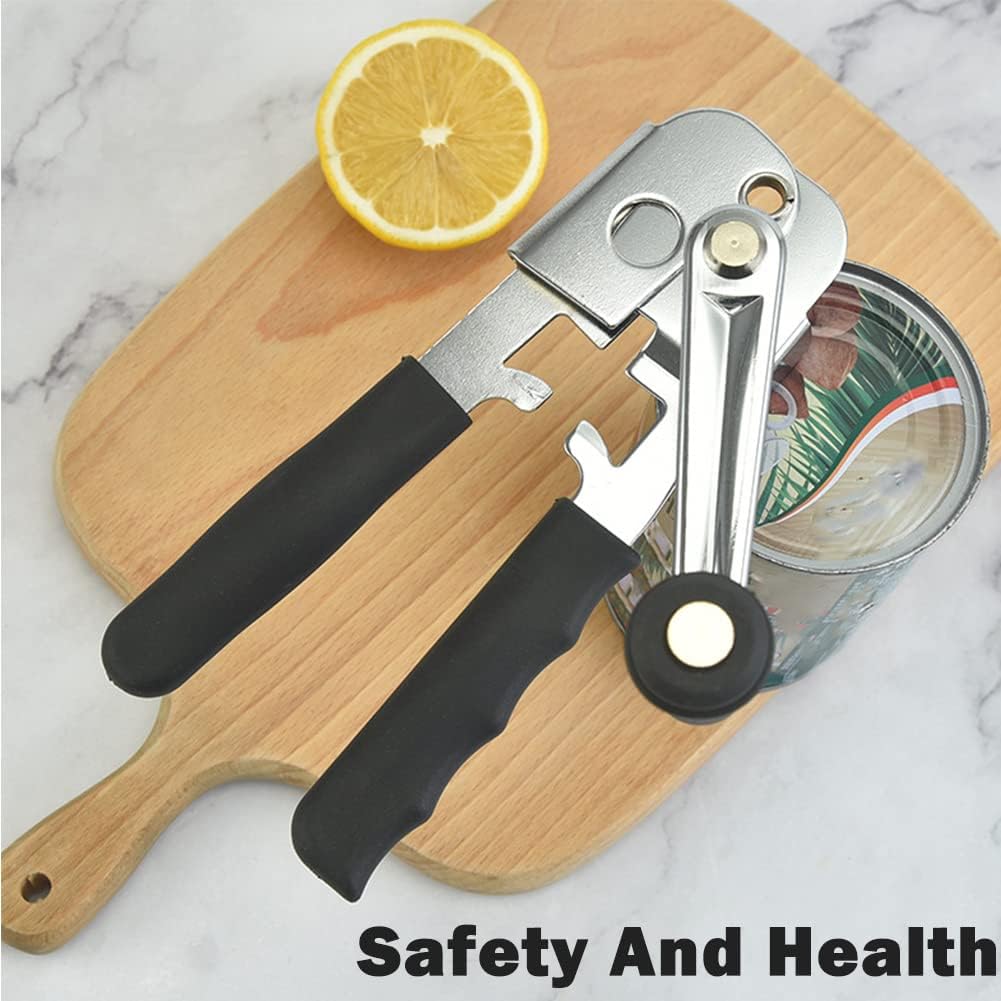 Commercial Can Opener,Heavy Duty Hand Crank Can Opener,Stainless Steel Manual Can Opener,Durable Bottle Opener,Handheld Can Opener for Kitchen,Camping,Picnic,Bar,Restaurant