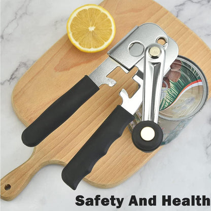 Commercial Can Opener,Heavy Duty Hand Crank Can Opener,Stainless Steel Manual Can Opener,Durable Bottle Opener,Handheld Can Opener for Kitchen,Camping,Picnic,Bar,Restaurant