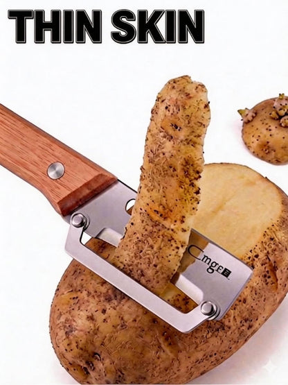 Vegetable Peeler,Nemesis of Bumpy Rough Root,Potato Peeler,Kitchen Sharp Stainless Steel Blade Veggie Gadgets for Fruit Apple Carrot Pumpkin Pineapple SugarCane Squash Papaya,(Right-Hand Only)