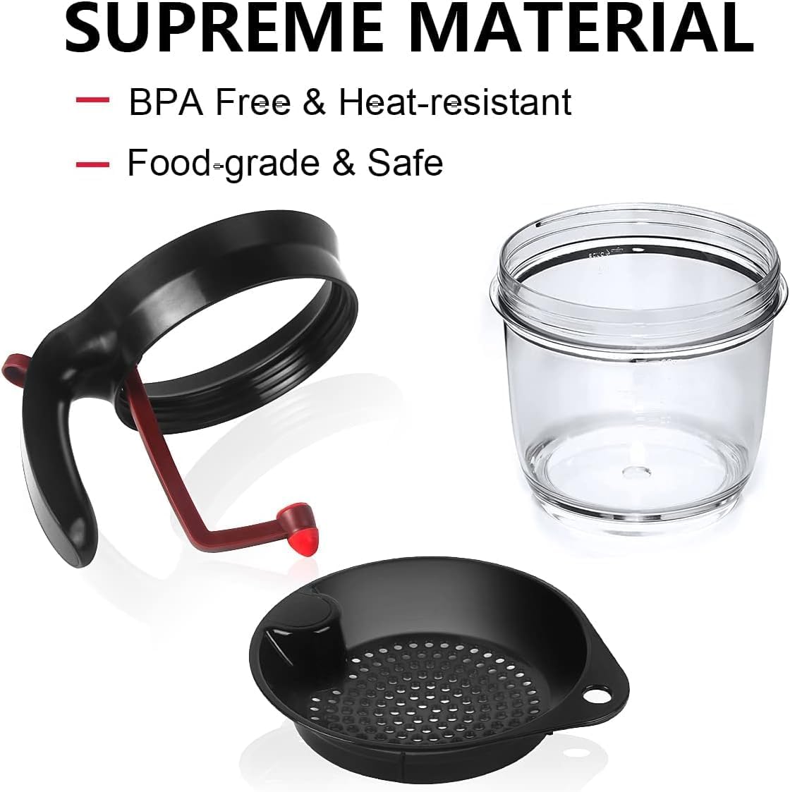 Fat Separator with Bottom Release - 4 Cup/32oz Gravy Separator, Grease Skimmer with Top Strainer & Measurement Marks - Heat Resistant Oil Separator for Healthy Cooking, Soup, Sauce & Stock