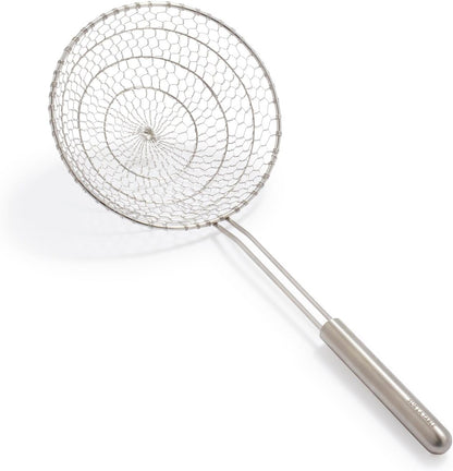 Sur La Table Spider Skimmer, Stainless Steel Wire Mesh Skimmer for Frying, Blanching and Pasta Retrieval