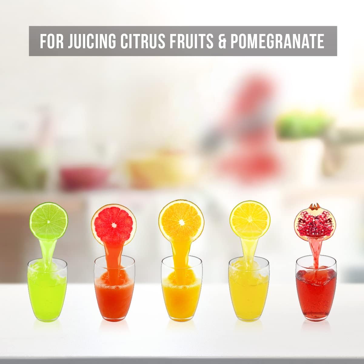 Eurolux Ultra-Premium Cast Iron Juicer | Extra-Large, Heavy Duty, Commercial Grade, Stainless Steel Manual Hand Press Citrus Squeezer For Fresh Orange Juice, Pomegranate, Lemon, and Much More (Gray)