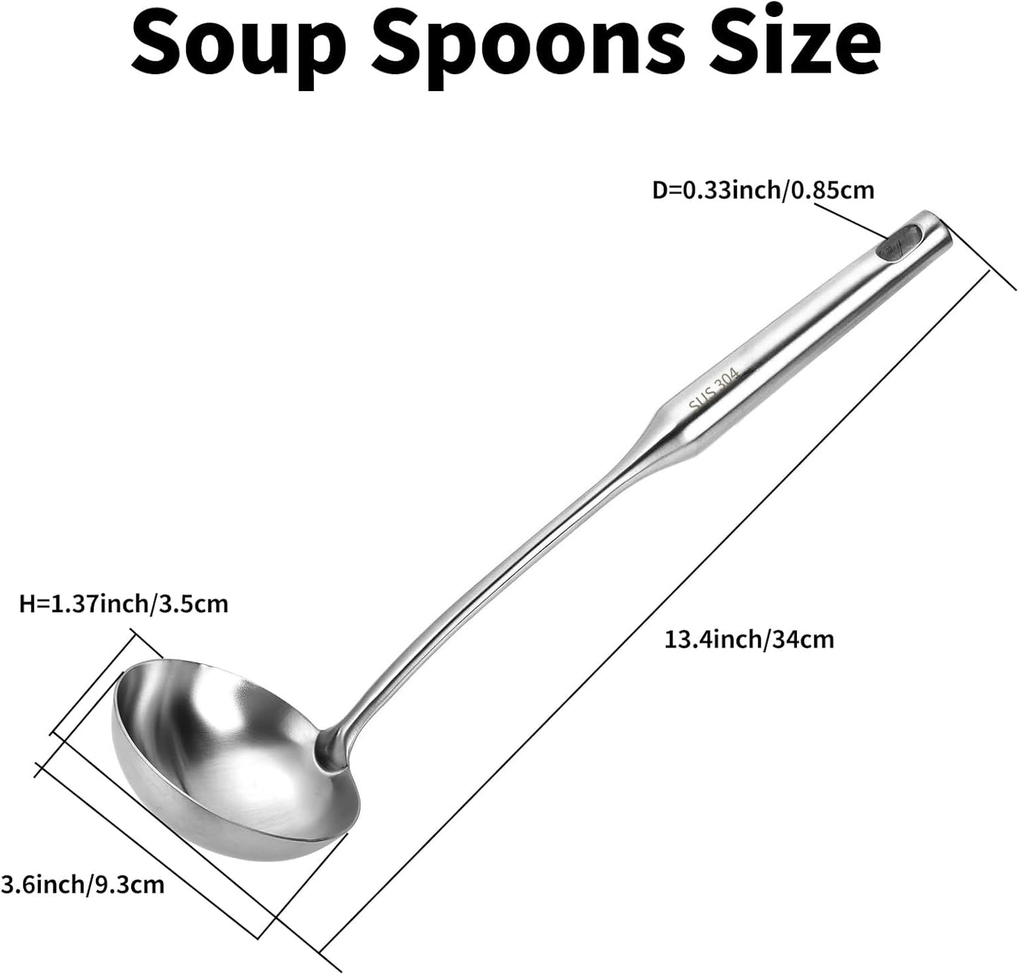 TBWHL Skimmer Slotted Spoon, Slotted Spoons for Cooking, Heavy Duty 304 Stainless Steel Slotted Spoon with Vacuum Ergonomic Handle, Comfortable Grip Design Strainer Ladle for Kitchen, 14.96 Inches