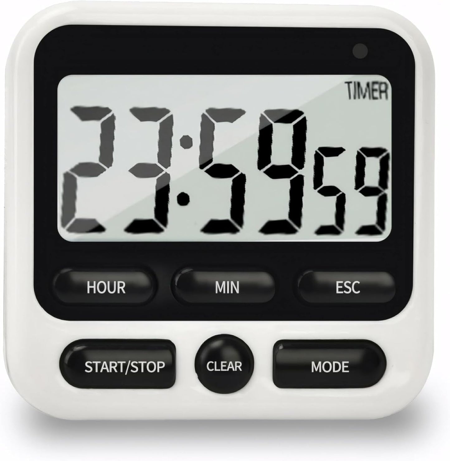 2 Pack Digital Kitchen Timer NKOVE 24 Hour Clock and Alarm Function with Silent or Alarm Manual Switching Count UP or Down and Memory Function Black