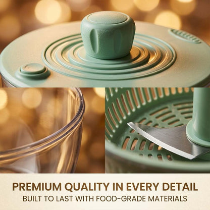 2026 Salad Spinner Vegetable Chopper, Multifunctional Vegetable Slicer & Food Shredder with 6 Blades, Manual Lettuce Dryer and Fruit Washer, Kitchen Prep Gadget for Salad, Fruits and Vegetables