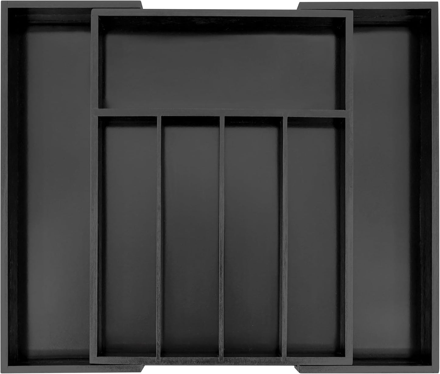 VaeFae Bamboo Drawer Organizer, Expandable Silverware Drawer Organizer, Cutlery Tray with Dividers for Kitchen Utensils, Medium