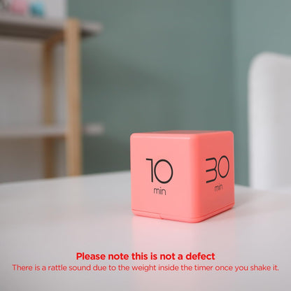 mooas Cube Timer (Mint), Flip Timer Productivity Timer, Time Management, Block Timer Kids Cube Timer Kitchen Timer Desk Timer for Studying Workout Classroom 1, 3, 5, 10 min Timer Setting