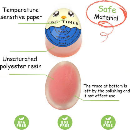 Lasubst Egg Timer for Boiling Eggs that Changes Color When Done, Tricolor