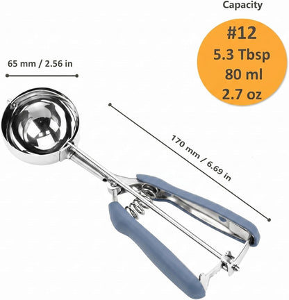 Cookie Scoop, Ice Cream Scoop, 1Tbsp/15 ml/0.5oz Cookie Scoops for Baking, 18/8 Stainless Steel Cookie Scooper for Baking, Ice Cream Scooper with Trigger Release, Cookie Dough Scoop with Non-slip Grip