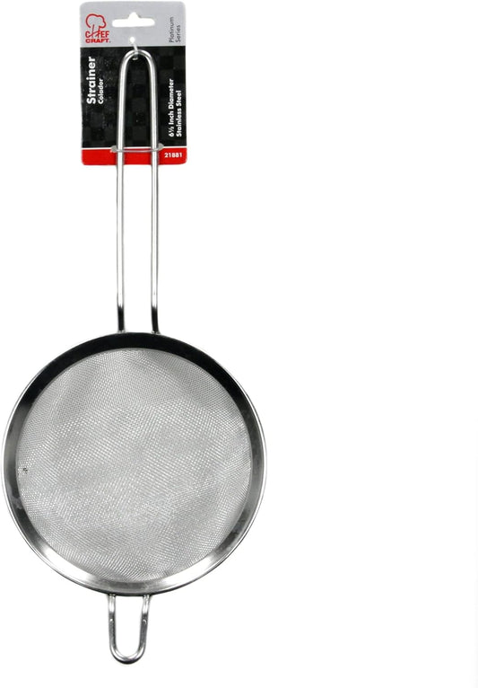 Chef Craft Select Mesh Strainer, 8 inch diameter, Stainless Steel