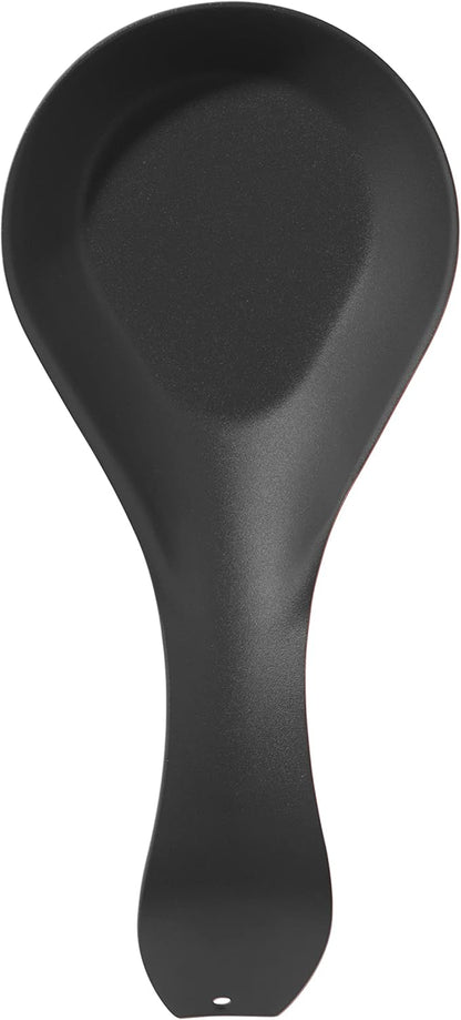 OGGI Stainless Steel Spoon Rest- Long Handle Holds Kitchen Utensils in Place, Great Spoon Rest for Counter, Stove Top, or Coffee Station; Kitchen Accessories, Utensil Rest, Black