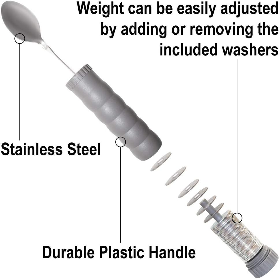 Rehabilitation Advantage Adjustable Weighted Tablespoon with Washer Center