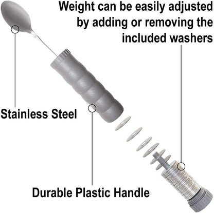 Rehabilitation Advantage Adjustable Weighted Tablespoon with Washer Center