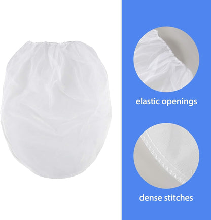 Sukh 10PCS Paint Strainer Bag - 5 Gallon Paint Filter Strainer Bucket with Elastic Drawstring Top Opening Nylon Mesh Filter White Fine Mesh Bag for Gardening