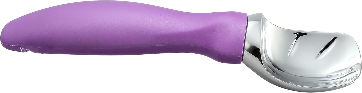 Spring Chef Heavy Duty Ice Cream Scoop with Comfortable Handle - Professional Ice Cream Scooper for Gelato, Sorbet, Cookie Dough, Melon, Frozen Yogurt - Dishwasher Safe Metal Kitchen Tool - Black