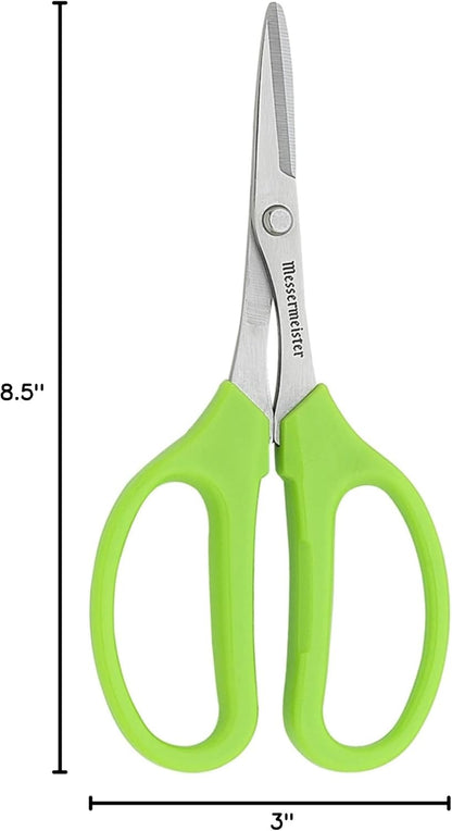 Messermeister 6-Inch Culinary Scissors, Green - All-Purpose Kitchen Scissors - 2Cr13 Stainless Steel & Nylon Slip-Resistant Handles