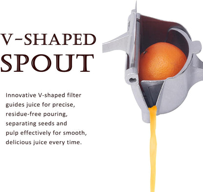 Manual Juicer, Hand Juicer Squeezer, Lemon Squeezer, Fresh Fruit Juice Extractor, Ergonomic Grip & Easy To Clean – Ideal For Fruits (Orange, Pomegranate, Lime, Grapefruit) | Home Kitchen Must-Have