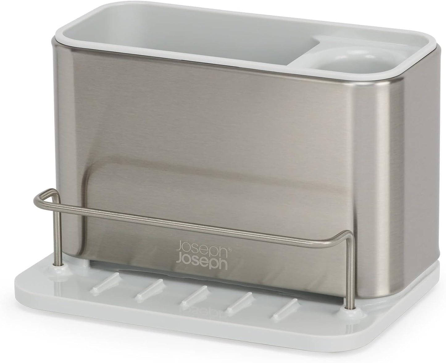 Joseph Joseph Surface Stainless Steel Caddy Sink Area Organizer and Sponge Holder, Gray