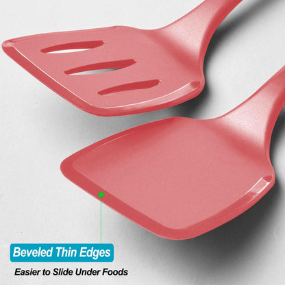 Silicone Spatula Turner Set, High Heat Resistant Spatulas with Seamless One Piece Design, Nonstick Rubber Flippers Utensils for Baking & Cooking,BPA-Free, Starry Blue,11IN