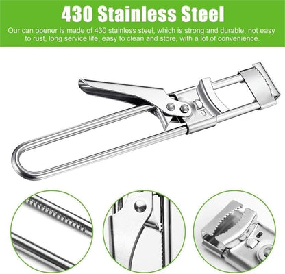 Adjustable Stainless Steel Jar Opener, Jar Opener for Weak Hands, Jar, Bottle, Can Lid Openers, Adjustable Multifunctional Stainless Steel Can Opener (Small+Large)