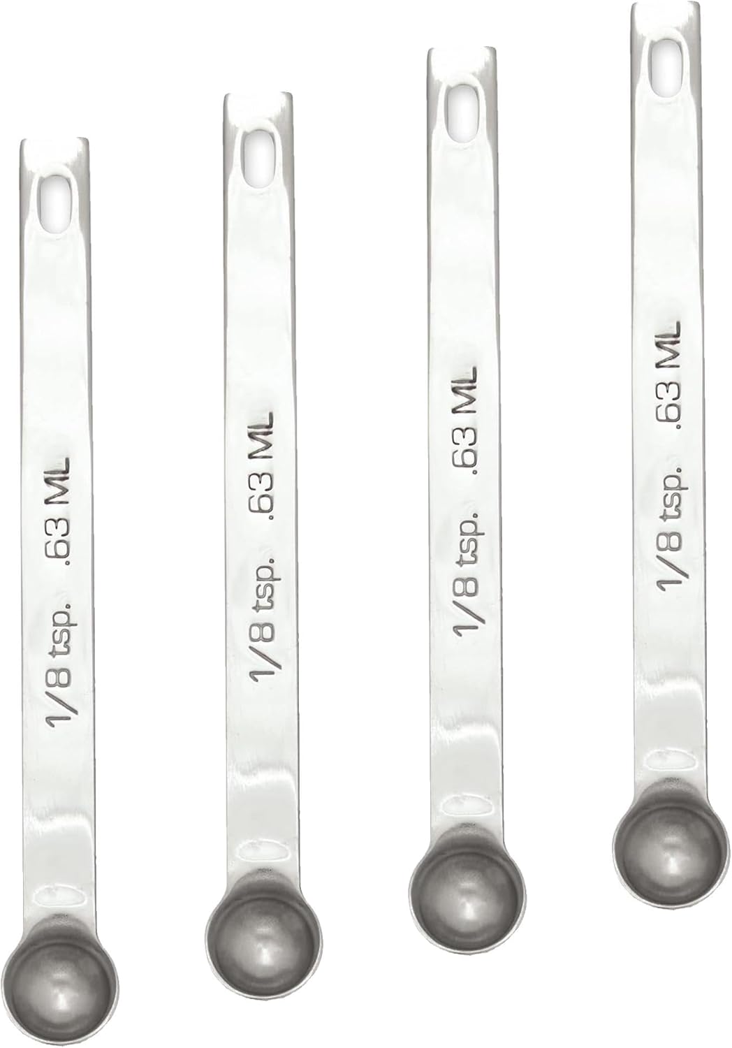 RSVP International Endurance Kitchen Collection Open Stock Measuring Spoon, Stainless Steel, Dishwasher Safe, 0.5-Teaspoon